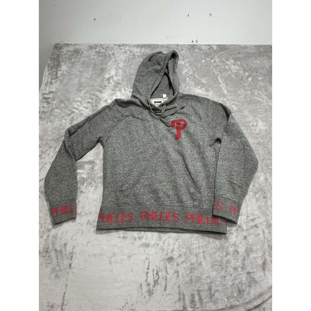 Phillies by Tailgate Hoodie Women's Size XS Gray‎ Long Sleeve Pullover EUC